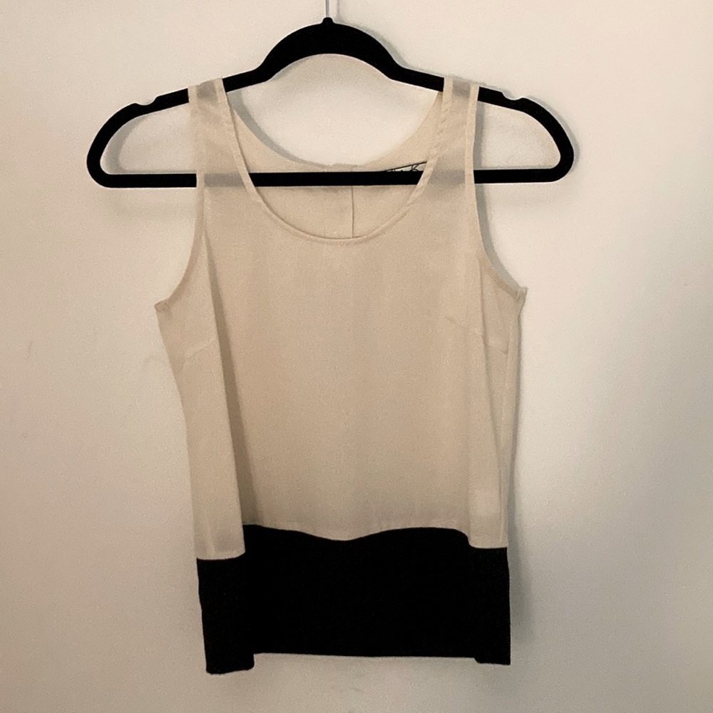 black and off white tank top